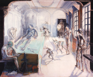 Robespierre ferito 1987 olio su tela 165 x 204 cm