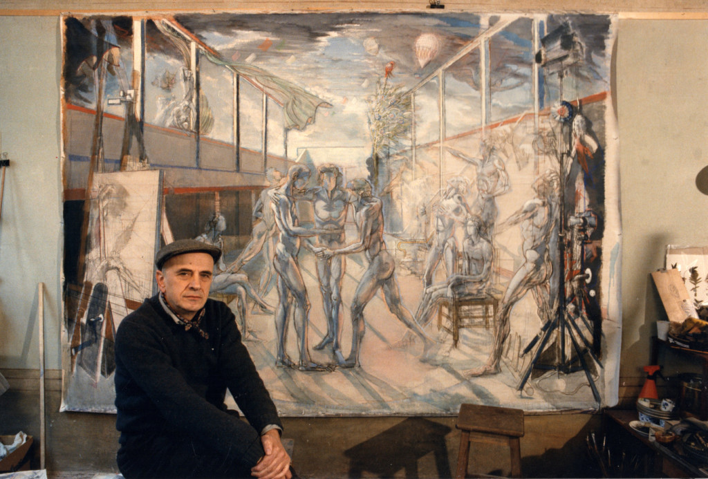 Piero Leddi con Il Giuramento della Pallacorda 1987