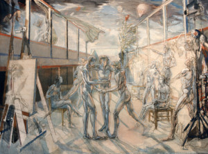 Il Giuramento della Pallacorda 1987 olio su tela 204x280 cm
