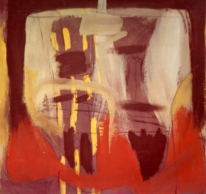 13. Auto in controluce, 1961, olio su legno, 80x80 cm
