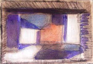 23. Finestra di città, 1963, pastello su carta, 25x35 cm