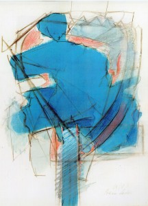 Raffreddore, 1969, acquarello su carta, 28x21 cm