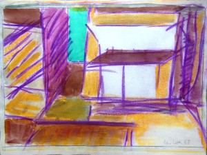 29. Estate di via Savona, 1965, pastello su carta, 35x48 cm