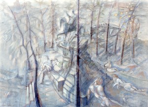  Monte Tordo, 1985, tempera su tela, 60x80 cm