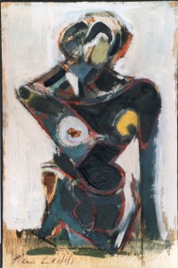 Seno giallo, 2001, olio su compensato, 20x13 cm
