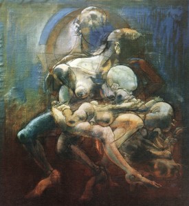 Sant'Anna con il vitello, 1974, olio su tela, 120x112,5 cm