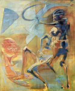 Compianto, 1973, olio su tela, 170,5x140,5 cm