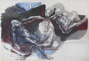 Desaix e Luna, 1993, tecnica mista su carta, 29,5x43,5 cm