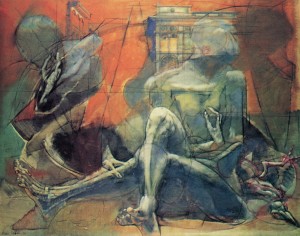 Milano 1976, 1976, olio su tela, 80x100 cm