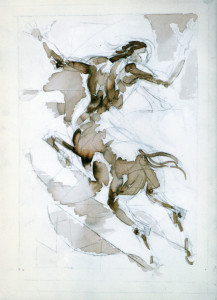 Centauro, 1996, inchiostro su carta, 35x25 cm