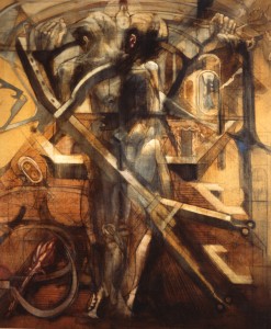 Tram, 1976, olio su tela, 108x100 cm