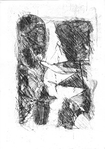 Forma del dialogo, 1970, acquaforte, 25x18 cm