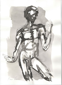 Figura, s.d., inchiostro su carta, 29,5x21