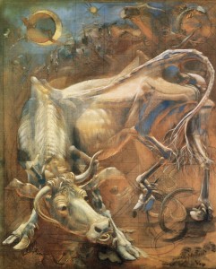 Grande vacca, 1973, olio su tela, 170x140 cm